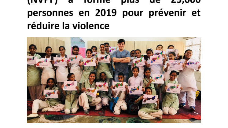 La Fondation The Non-Violence Project (NVPF) a formé plus de 23,000 personnes en 2019 pour prévenir et réduire la violence 