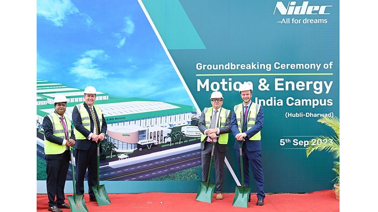 Nidec’s Motion & Energy India holds Groundbreaking Ceremony for greenfield project in Karnataka India, plans to invest Rs 450 Cr ($55M)