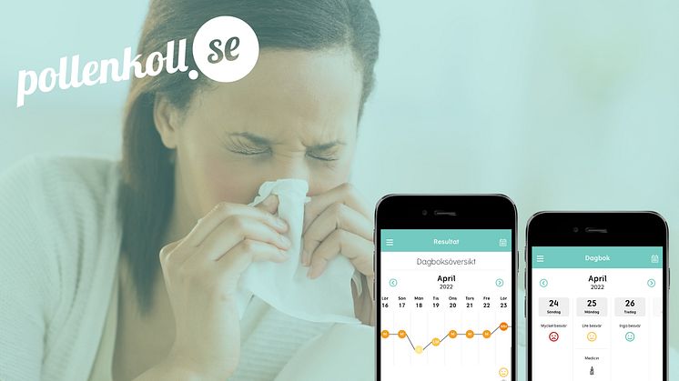 Symtomdagboken lanseras -Appen Pollenkoll ger dig tips utifrån ditt mående  