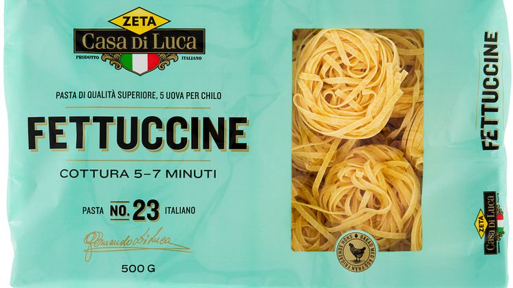 Zeta Casa Di Luca Fettuccine bakad med ägg från frigående höns