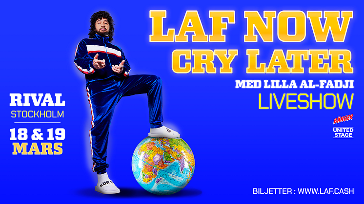 Lilla Al-Fadji live på scen med showen ”LAF NOW, CRY LATER” - världspremiär 18 mars 2024