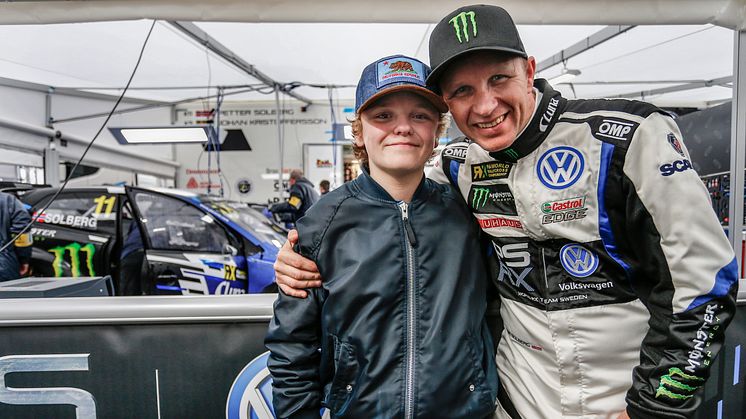 Oliver Solberg får låna pappa Petters VM-bil från 2016 och kör RallyX Nordic den här säsongen. Foto: Tony Welam