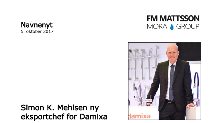 Simon K. Mehlsen ny eksportchef for Damixa