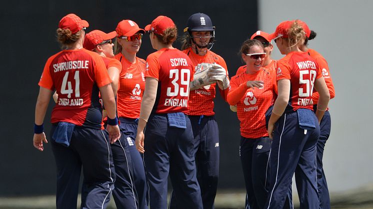 Linsey Smith celebrates one of her three wickets. Photo: Getty Images