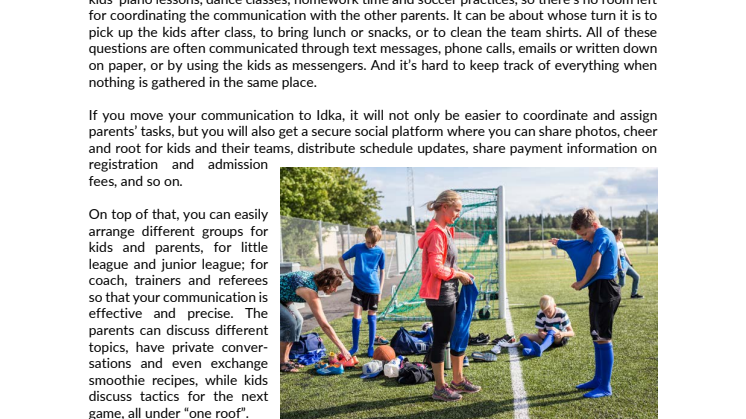 Organising your kid’s soccer activities has never been easier