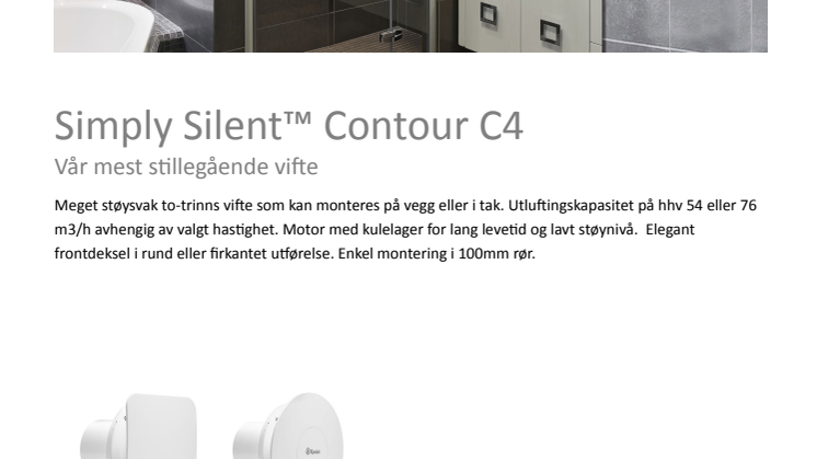 Produktblad Simply Silent Contour