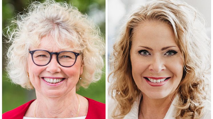 Styrelseordförande Ann-Marie Högberg och vice ordförande Marléne Lund Kopparklint. Foto (Ann-Marie Högberg): Linnea Bengtsson. Foto (Marléne Lund Kopparklint): Kopparcommunication AB