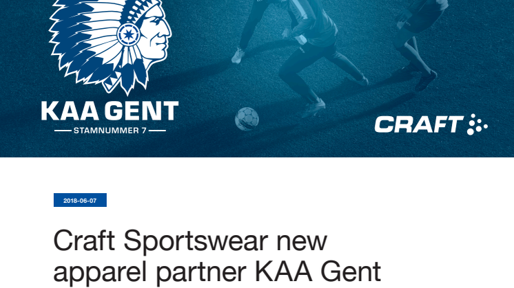 Craft Sportswear new apparel partner of KAA Gent