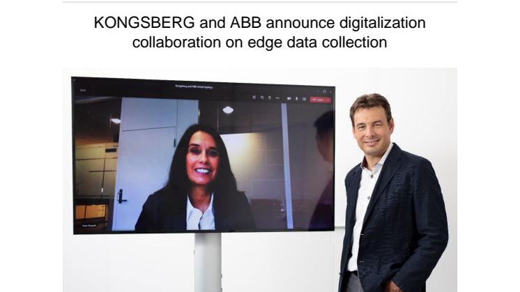 KONGSBERG and ABB announce digitalization collaboration on edge data collection