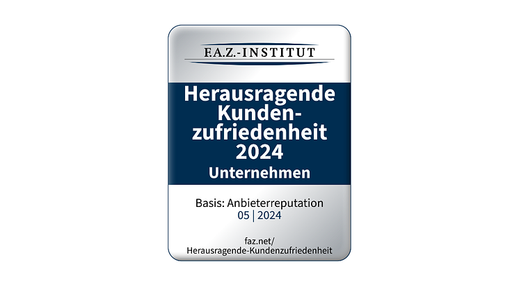 Gütesiegel für herausragende Kundenzufriedenheit