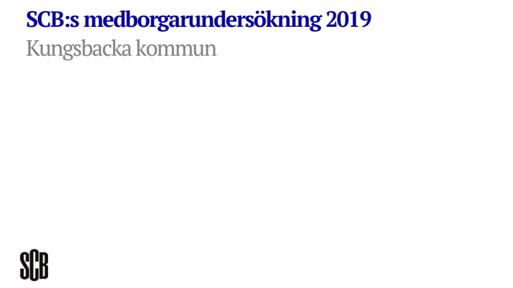 Rapport för Medborgarundersökningen 2019 Kungsbacka kommun