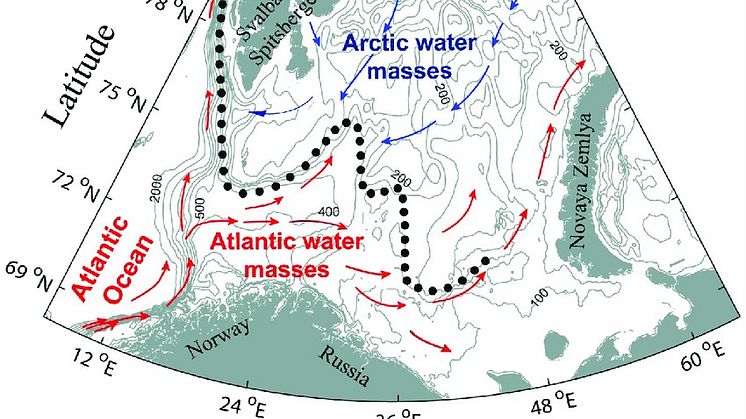 The dotted line represents the polar front (based on Loeng 1991)