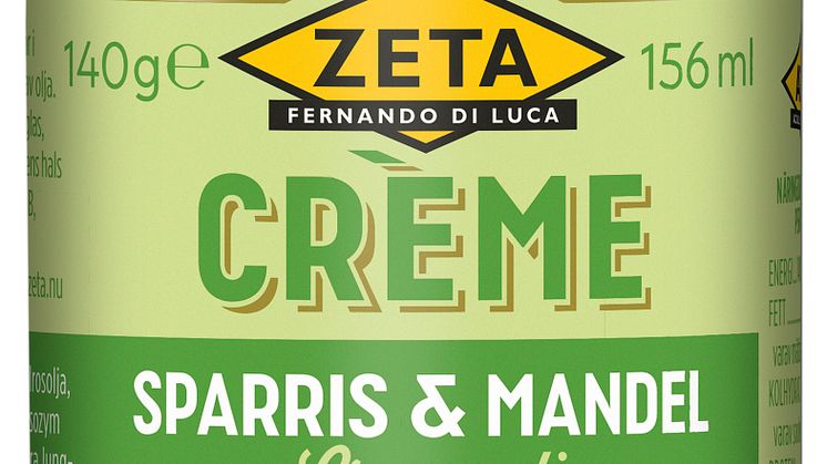 Vårens mest älskade primör i nytt format - Zeta Crème med sparris & mandel