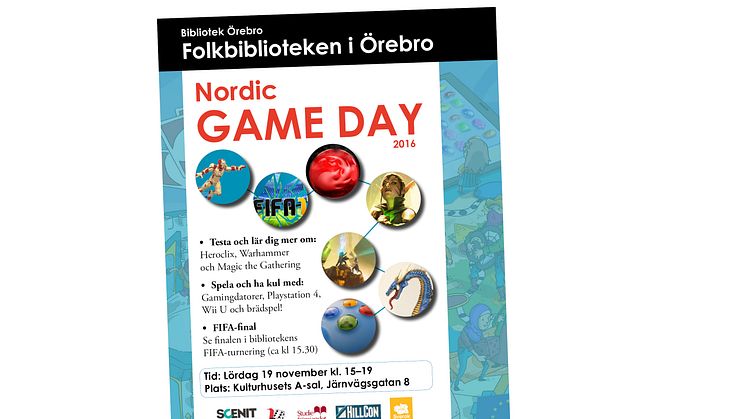 Örebro stadsbibliotek firar Nordic Game Day 2016