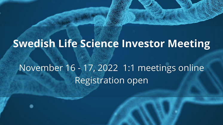 Welcome to Swedish Life Science Investor Meeting