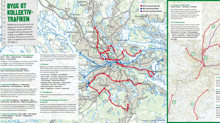 Så vill MP bygga ut kollektivtrafiken i Stockholm (karta)