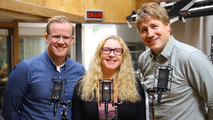 Skatteskolans panel består av Skatteverkets experter Jenny Persson och Per Granqvist under ledning av Anders Nyberg från Tillväxtverket. Foto: Pontus Holgersson, Skatteverket