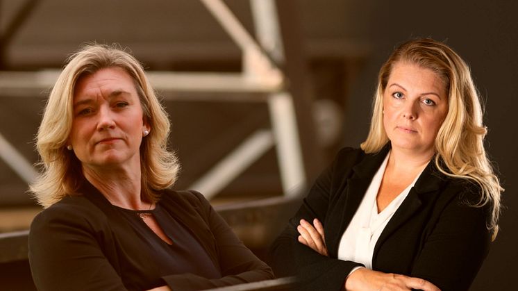 Sinfs VD Sanna Arnfjorden Wadström och Sinfs jurist Jennie Nilsson. 