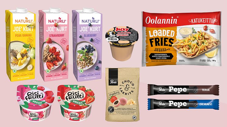 Orkla Suomen syksyn uutuuksista löytyy muun muassa vegaaninen Risifrutti ja uudet NATURLI’ Joe´Kurtit