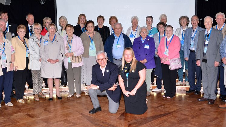 Group travel organisers on board Braemar at Leith