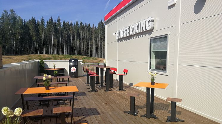 Takterrasse med uteservering