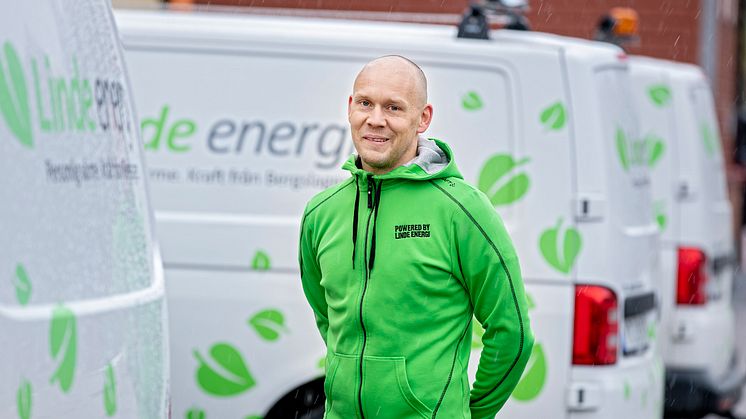 Fredrik Klingvall, kommunikationsansvarig på Linde energi. Foto: Linde energi.