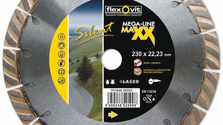 Mega-Line MaXX Silent: Ljuddämpad diamantklinga från Flexovit - Klinga