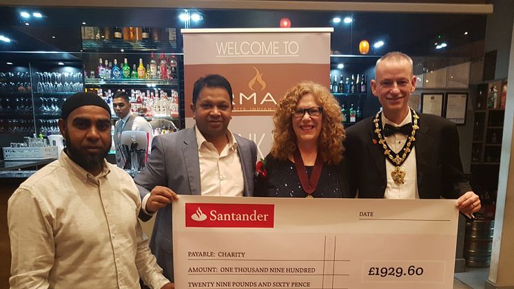 Mayor thanks Armaan restaurant for major charity donation