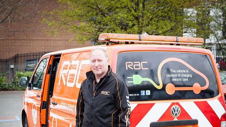 Tim Hartles demonstrates the RAC's new electric charger