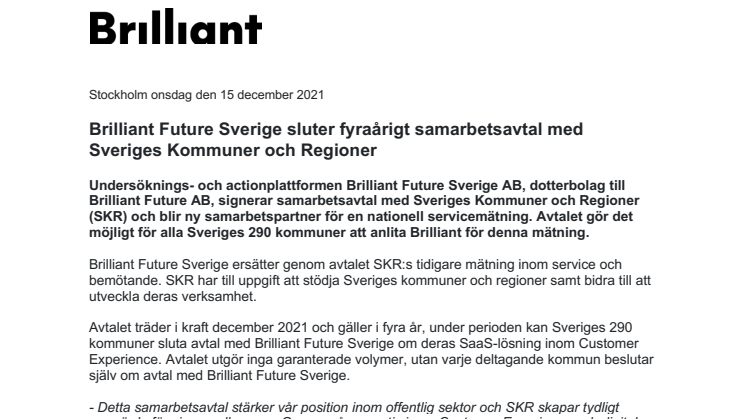 Brilliant Future Sverige sluter fyraårigt samarbetsavtal med Sveriges Kommuner och Regioner.pdf