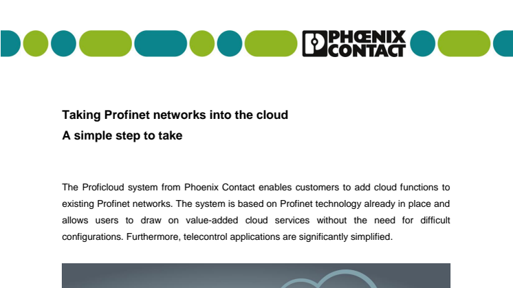 Taking Profinet networks into the cloud: A simple step to take