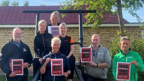 100% Ren Hårdträning är det som gäller! Representanter från gymmen och RF-SISU genomförde diplomeringen i Piteå. Foto: Piteå kommun