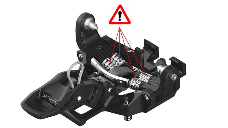 PRODUCT RECALL NOTICE:  ARMADA, ATOMIC AND SALOMON RECALLING  SELECT SKI TOURING BINDINGS