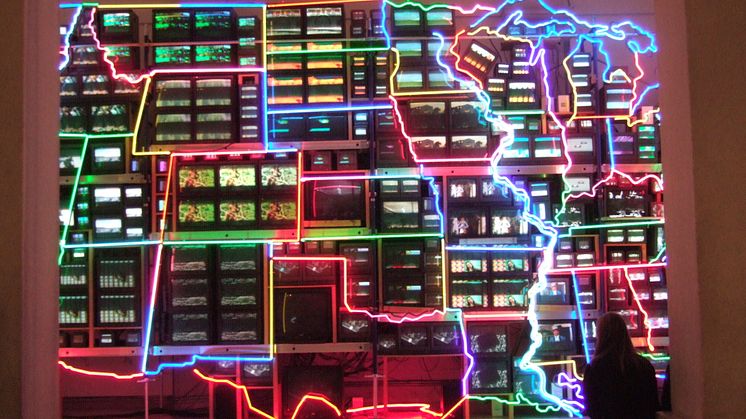 Electronic Superhighway exhibited in American Art Museum in 2011, from Libjb/Wikimedia Commons
