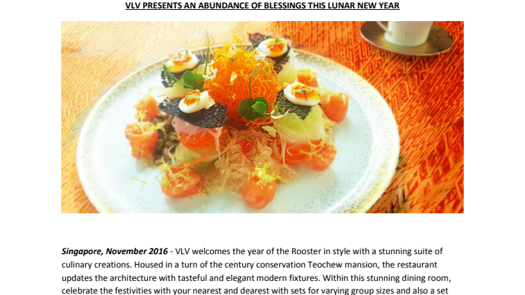 VLV PRESENTS AN ABUNDANCE OF BLESSINGS THIS LUNAR NEW YEAR