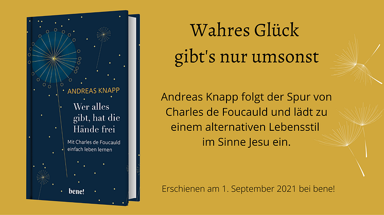 Wer alles gibt, hat die Hände frei - neues Buch von Andreas Knapp