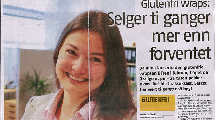 Glutenfri flerkornwrap gjør suksess