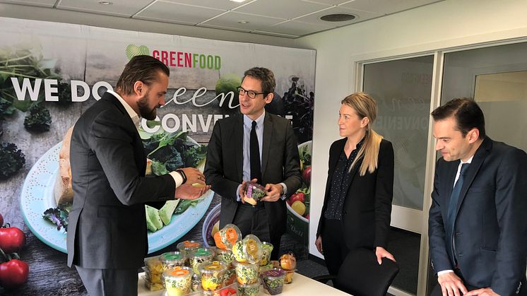 Frankrikes ambassadör David Cvach besökte Greenfood onsdagen den 22 maj