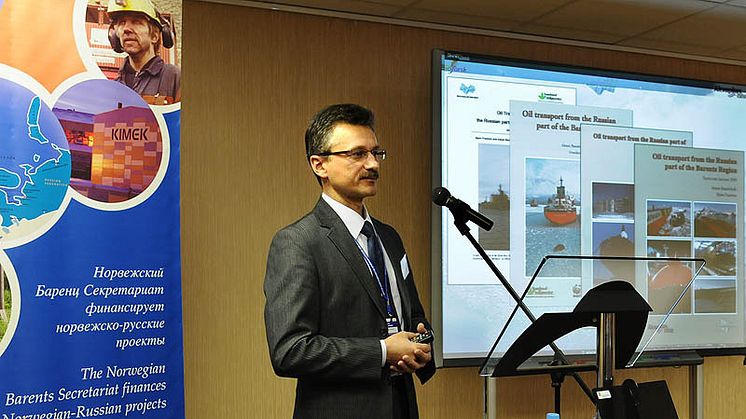 Alexei Bambulyak at previous event. Regional Cooperation for Regional Growth workshop within EU’s Open Days.  Murmansk, Russia.