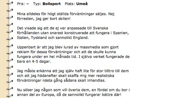 Jag säljer mina förväntningar, BILLIGT!