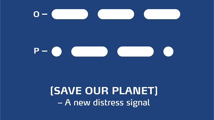 SOP - Save Our Planet - Morse - Blue
