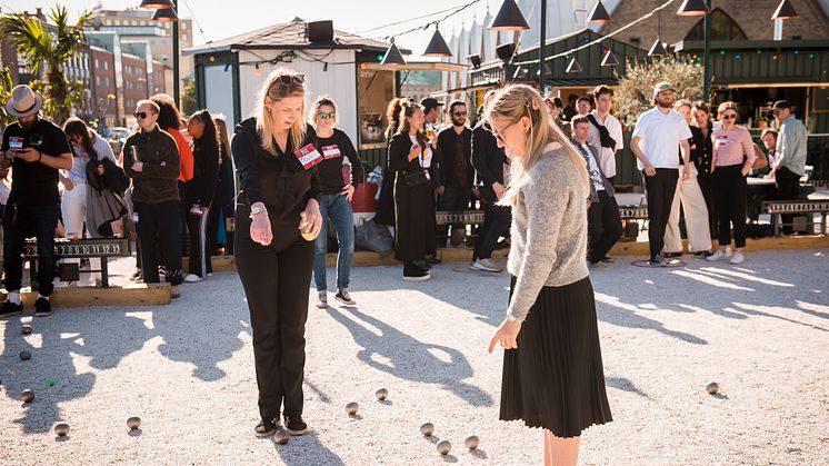 Boulespel på Rosenlundskajen 