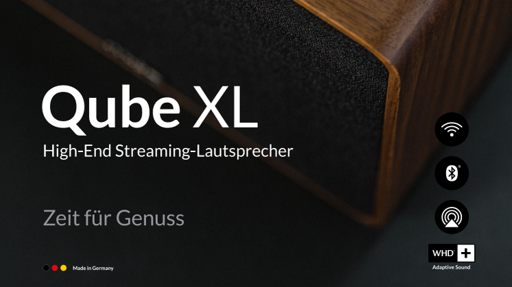 Qube XL High End Streaminglautsprecher aus Massivholz