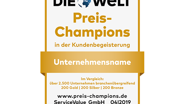 Preisgestaltung, die begeistert: Deutschlands Preis-Champions 2019 gekürt
