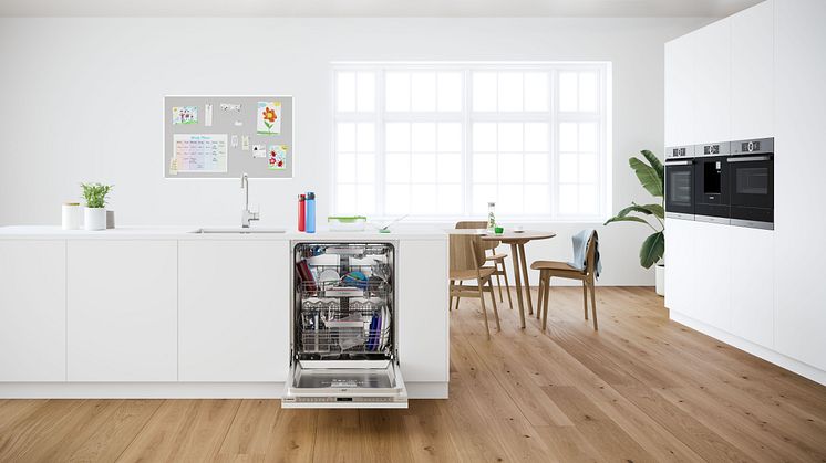 De nya Bosch PerfectDry-diskmaskinerna med en extra tredje korg och effektiv Extra Clean Zone 