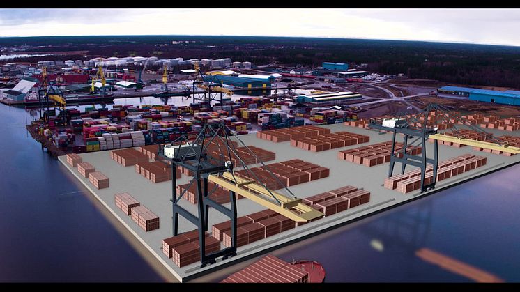 Ostkustens största containerhamn blir dubbelt så stor