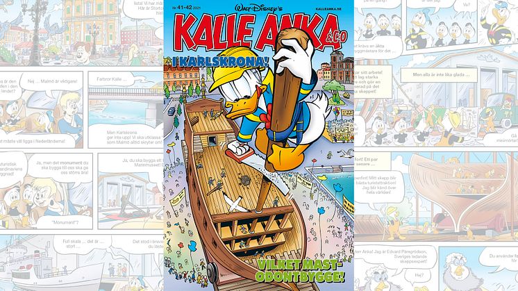 Spektakulärt båtbygge i centrum när Kalle Anka intar Karlskrona