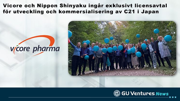 Vicore och Nippon Shinyaku ingår exklusivt licensavtal för utveckling och kommersialisering av C21 i Japan