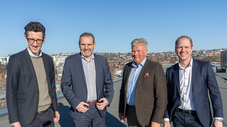 Jan Helland Eide (f.v. partner i HitecVision), Ståle Gjersvold, konsernsjef i TrønderEnergi, Odd Inge Mjøen (styreleder i TrønderEnergi), Jon Vatnaland (senior partner i HitecVision).