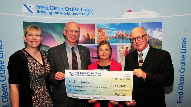 Fred. Olsen Cruise Lines raises nearly £12,000 for Sail 4 Cancer